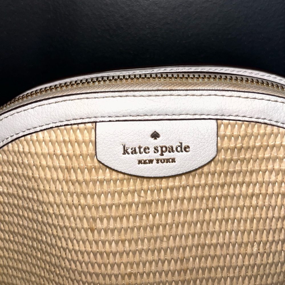 Kate Spade Sylvia Straw Dome Crossbody EXCELLENT Condition - Picture 4 of 16